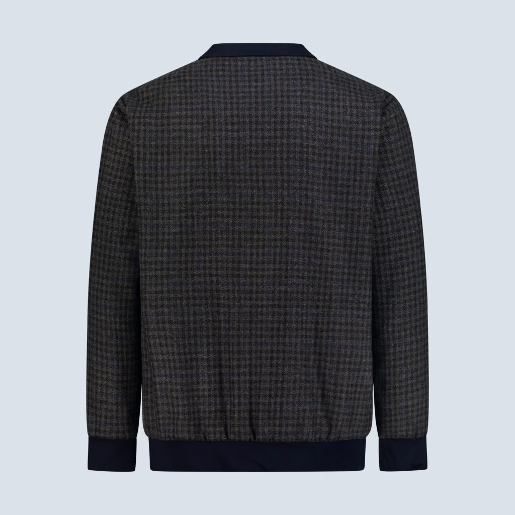 Grey & Navy Check Cashmerino Jacket