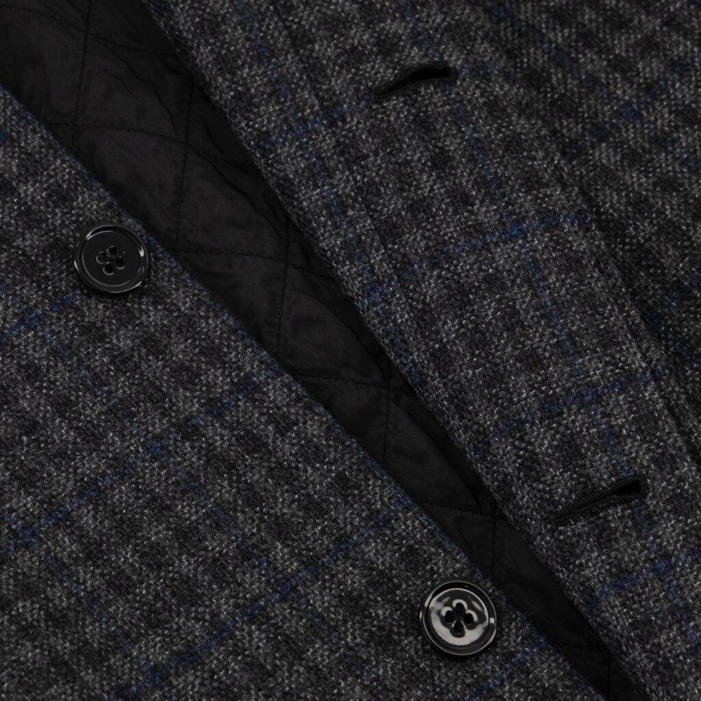 Grey & Navy Check Cashmerino Jacket