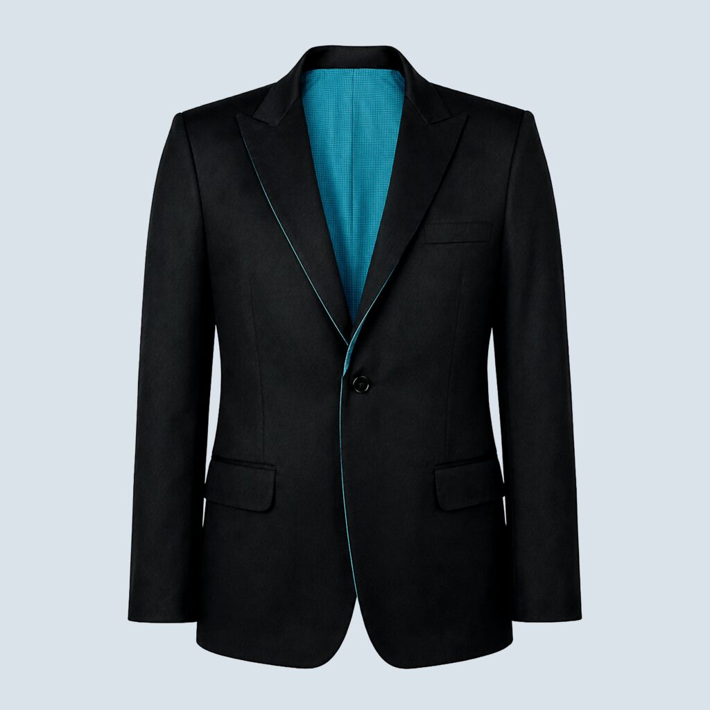 Black & Green Micro-Check Rever Jacket