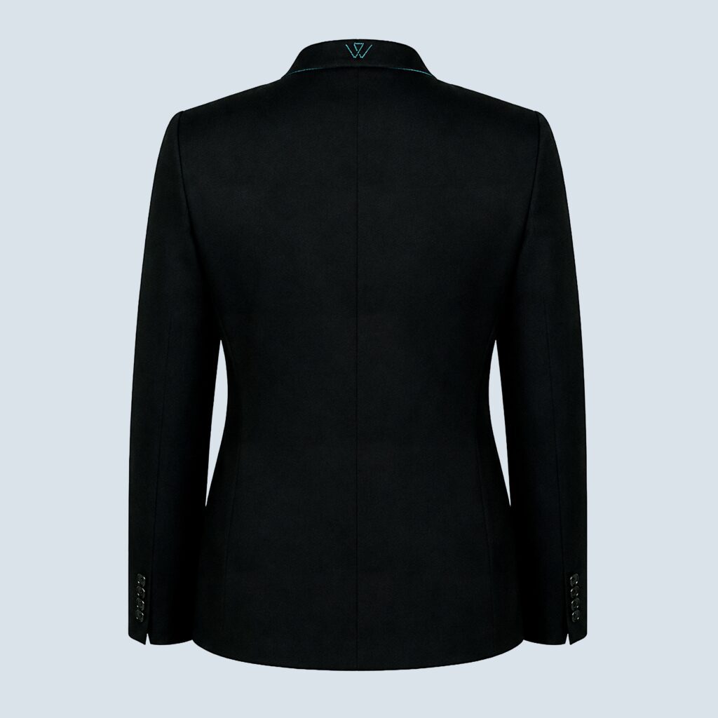 Black & Green Micro-Check Rever Jacket