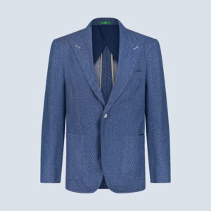 Blue Dobby Denim Jacket