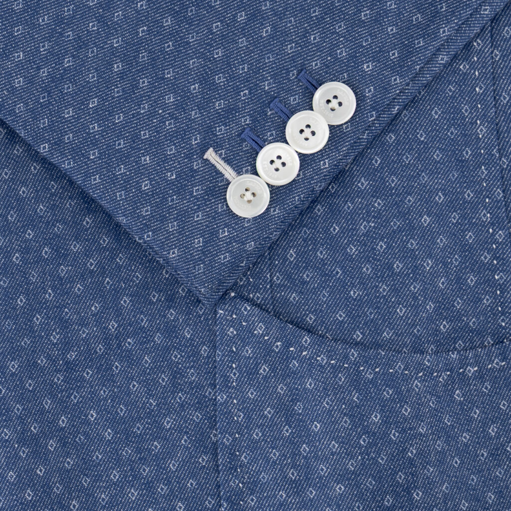 Blue Dobby Denim Jacket