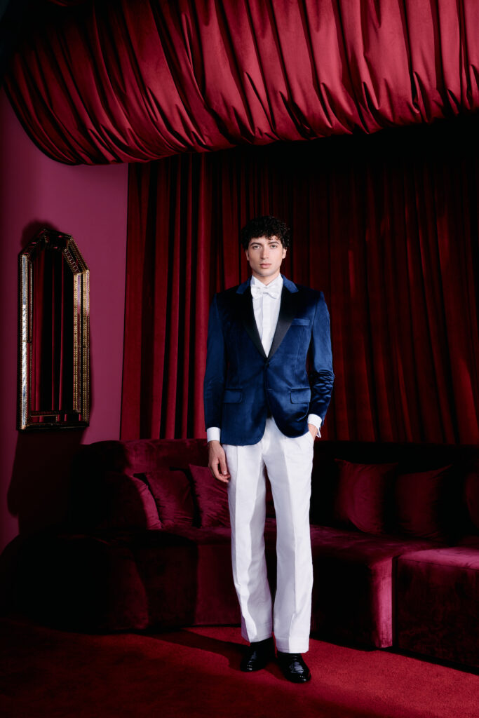 Blue Velvet Smoking Jacket
