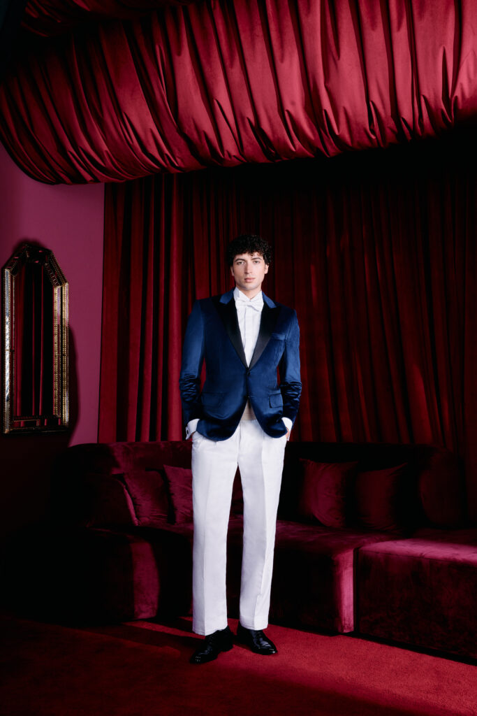 Blue Velvet Smoking Jacket