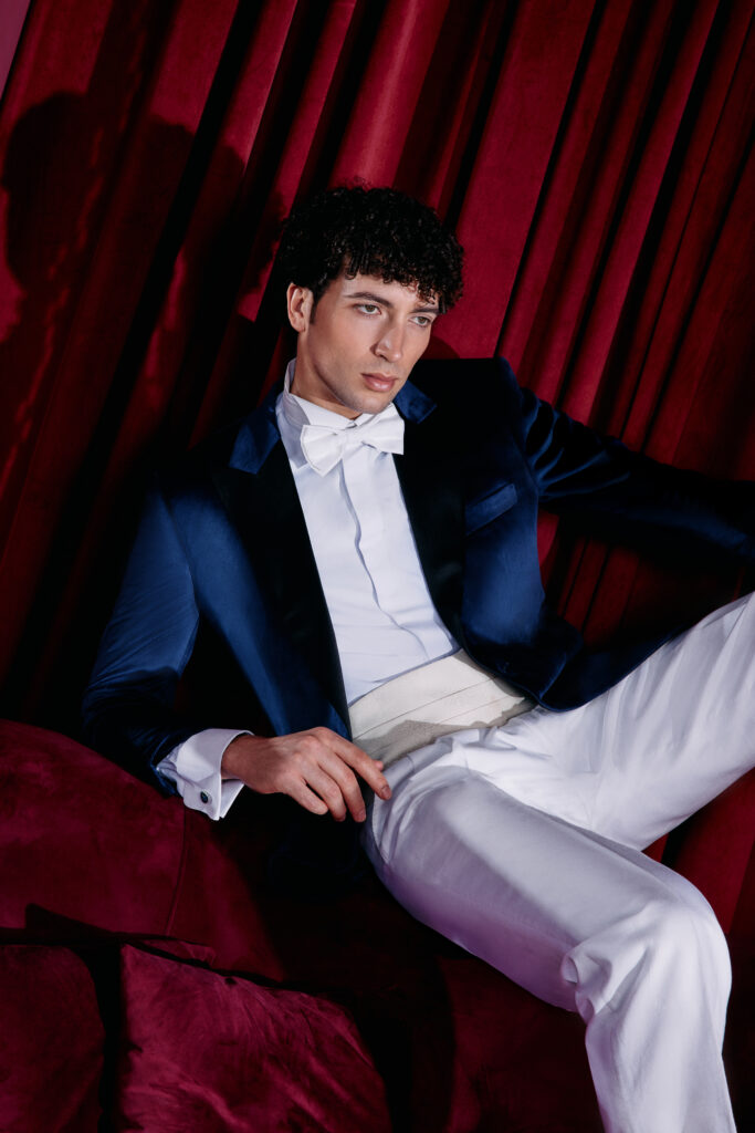 Blue Velvet Smoking Jacket