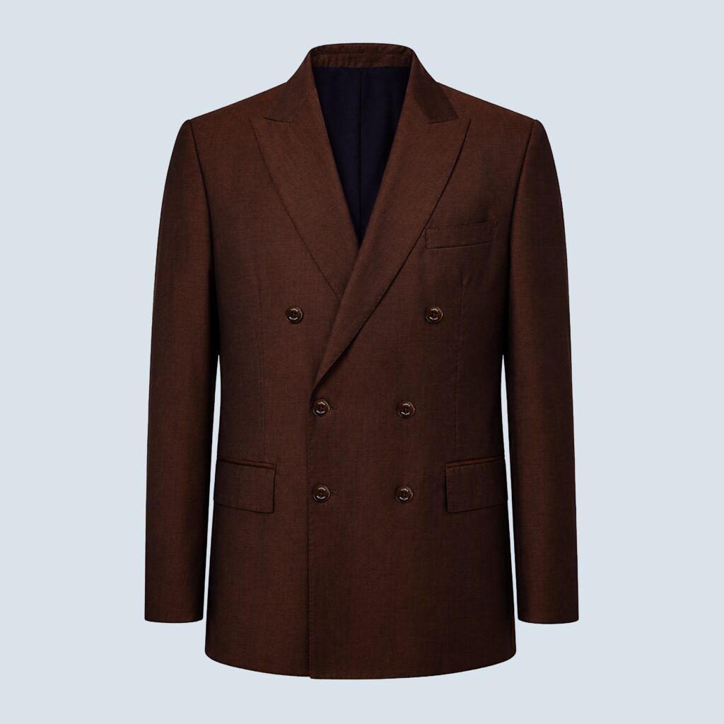 Espresso & Blue Wool Rever Jacket