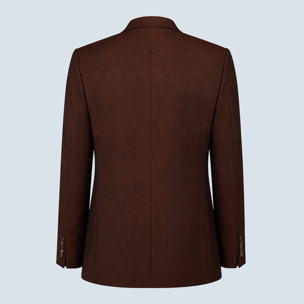 Espresso & Blue Wool Rever Jacket
