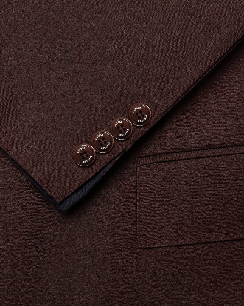 Espresso & Blue Wool Rever Jacket
