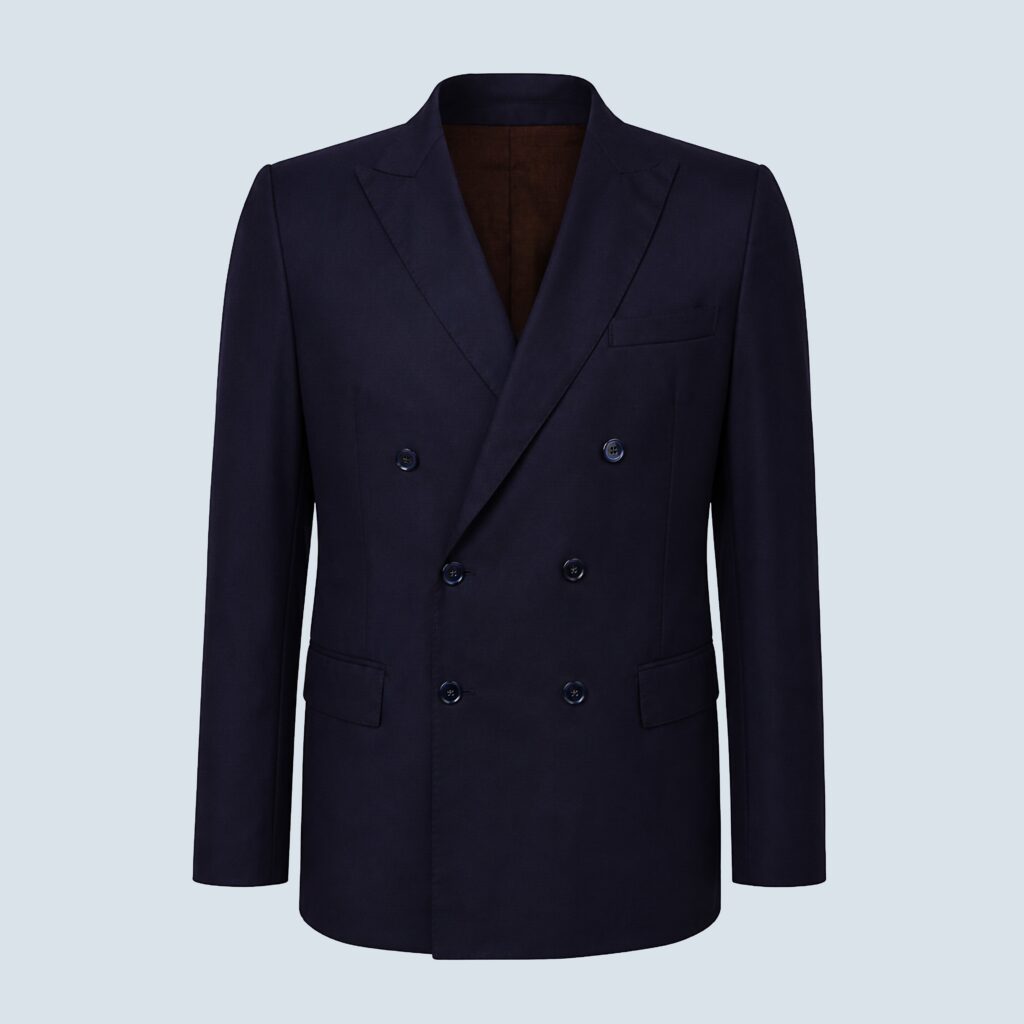 Espresso & Blue Wool Rever Jacket