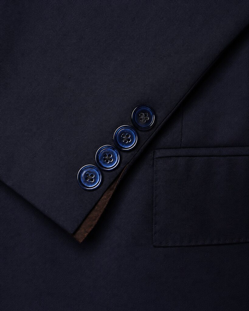 Espresso & Blue Wool Rever Jacket