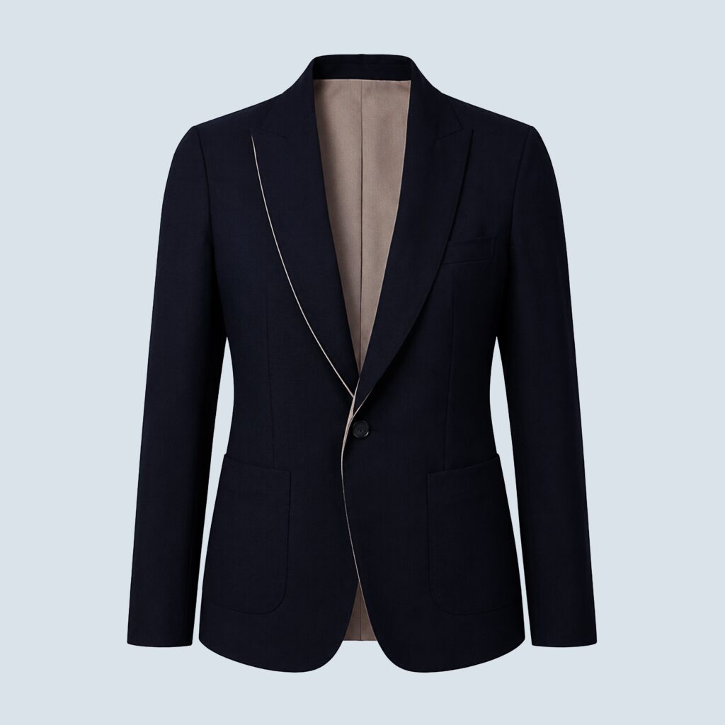 Navy & Khaki Rever Jacket