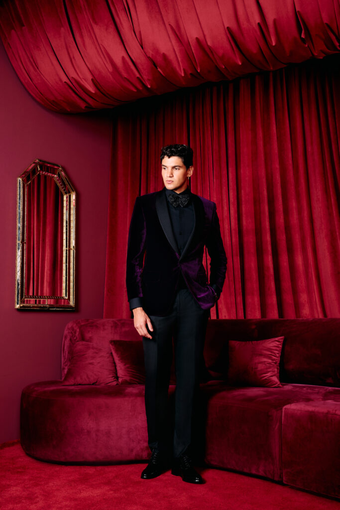 Purple Velvet Smoking Jacket