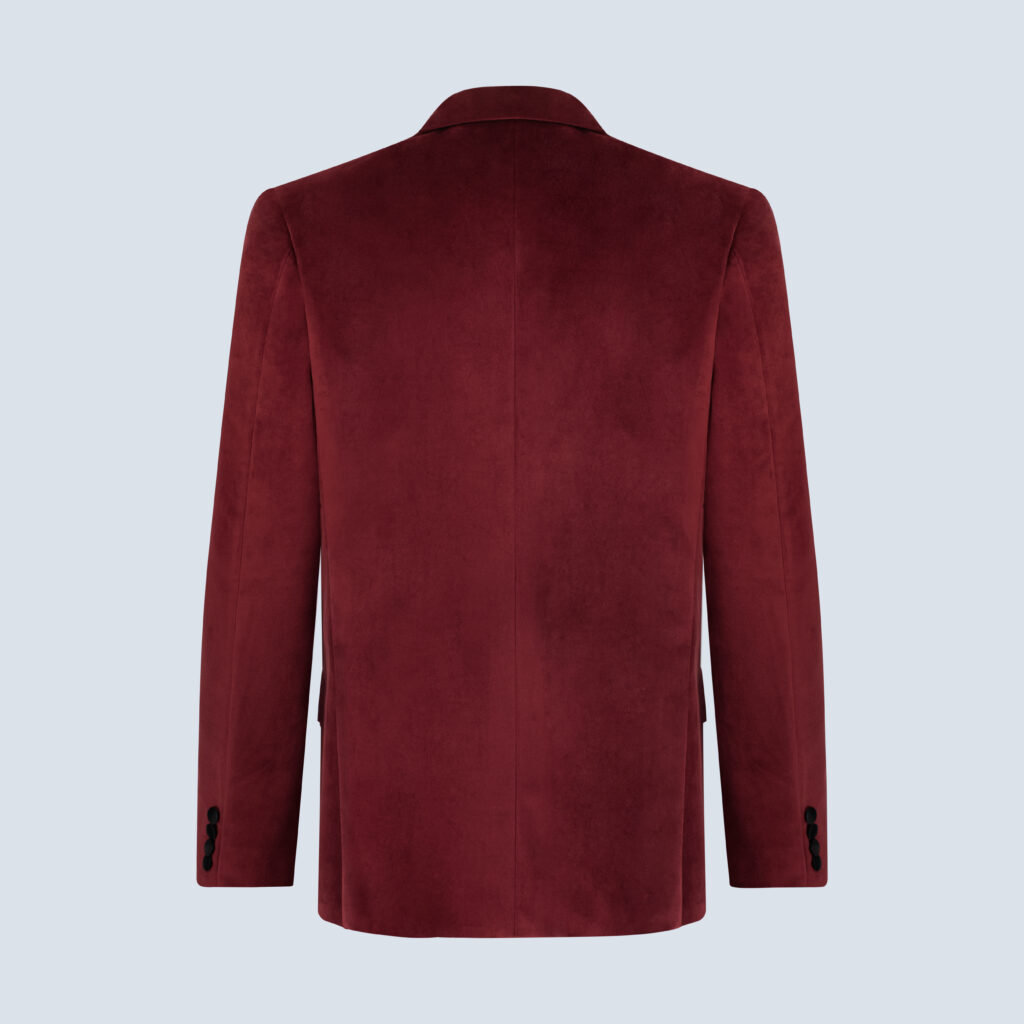 Dark Red Velvet Smoking Jacket