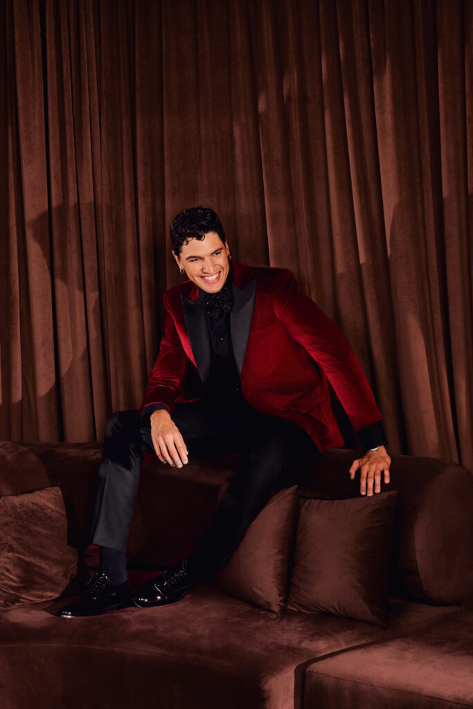 Dark Red Velvet Smoking Jacket