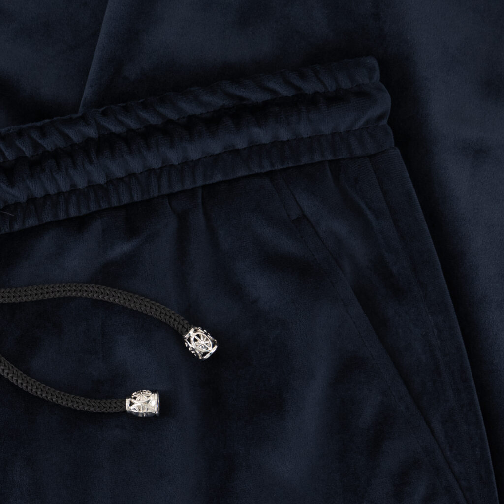 Deep Blue Velvet Joggers