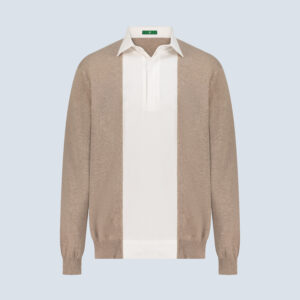 Beige Jersey Cashmere Cardigo