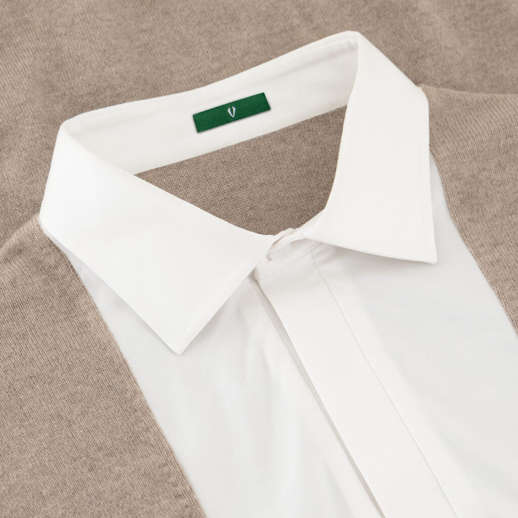 Beige Jersey Cashmere Cardigo
