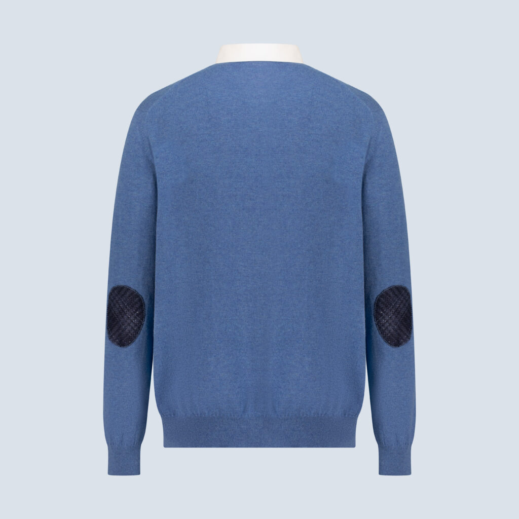 Blue Jersey Cashmere Cardigo