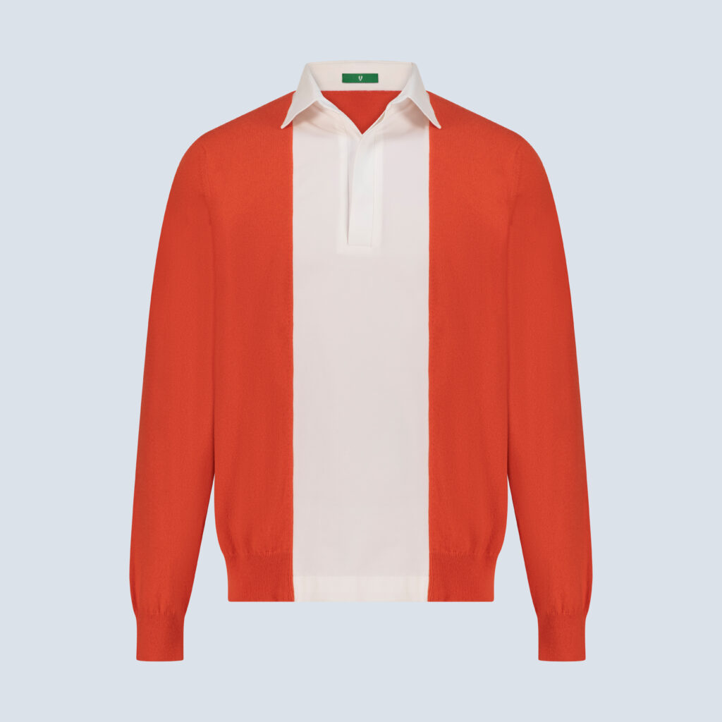 Red Jersey Cashmere Cardigo