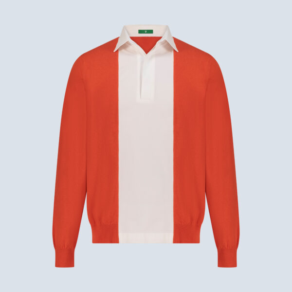 Red Jersey Cashmere Cardigo