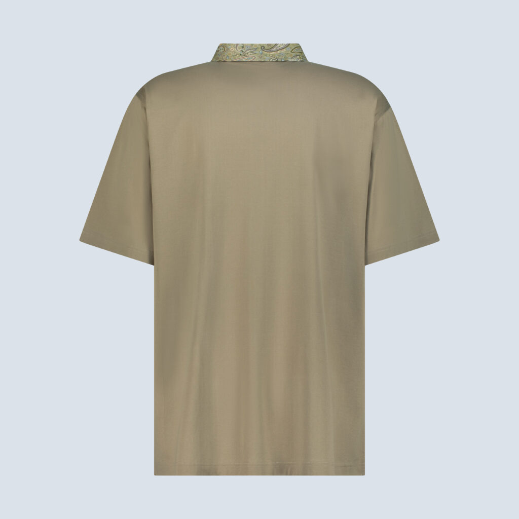 Kraft Brown Paisley Collar Golf Shirt