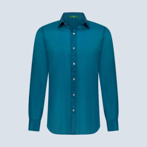 Aqua Blue Silk Shirt