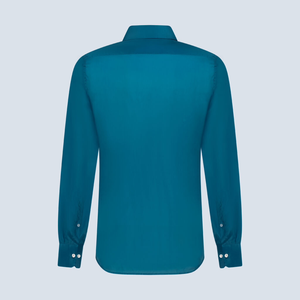 Aqua Blue Silk Shirt