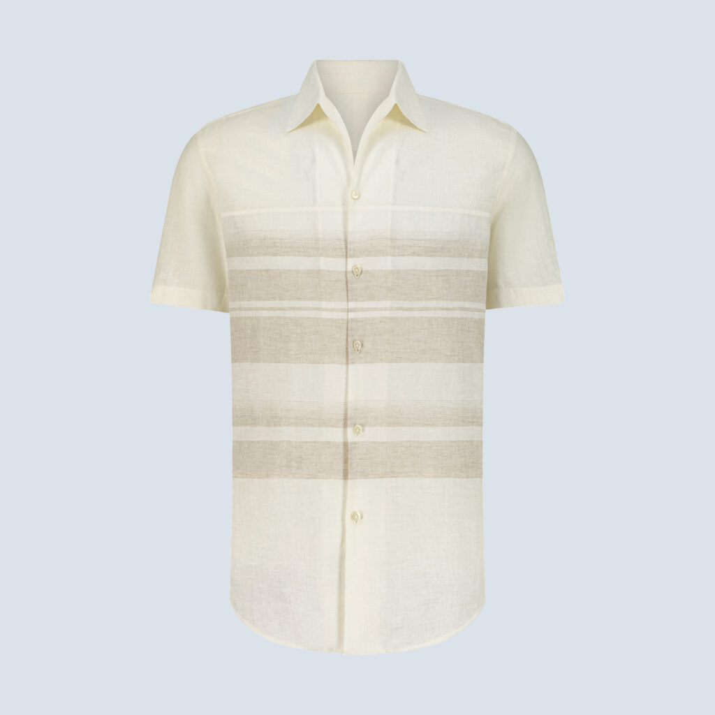 Beige Linen Casual Summer Shirt