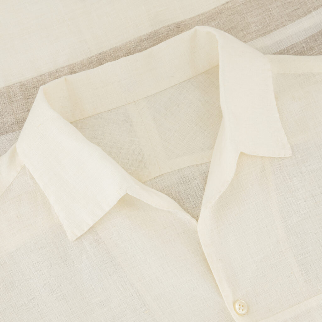 Beige Linen Casual Summer Shirt