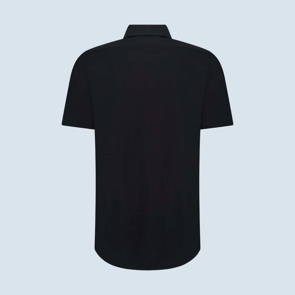 Black Four-way Stretch Casual Shirt