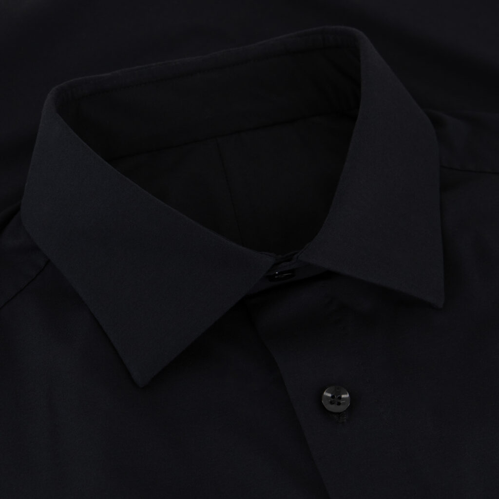 Black Four-way Stretch Casual Shirt