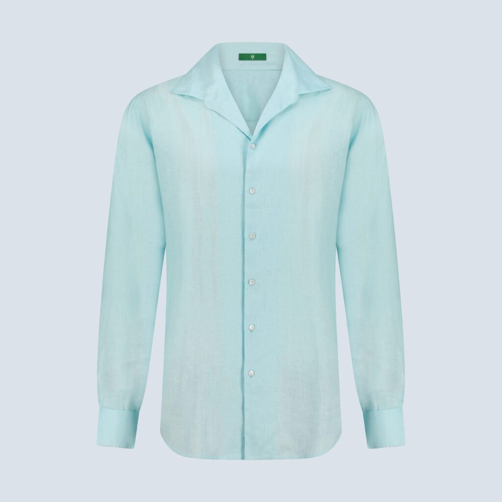 Monaco Blue Linen Shirt