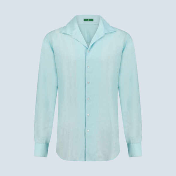 Monaco Blue Linen Shirt