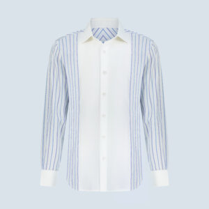 Blue & White Designer Giza Cotton Shirt