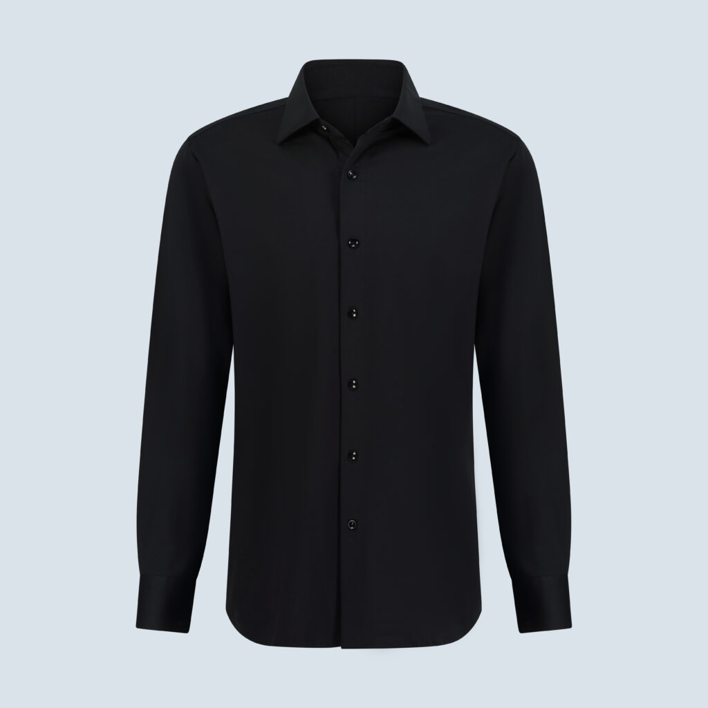 Black Four-way Stretch Formal Shirt