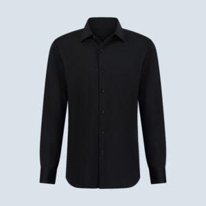 Black Four-way Stretch Formal Shirt