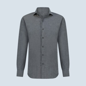 Grey Cotton Flannel Casual Shirt