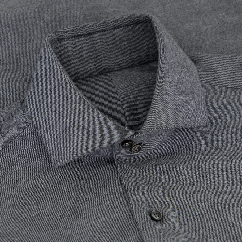 Grey Cotton Flannel Casual Shirt