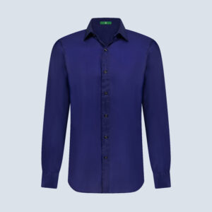Indigo Blue Silk Shirt