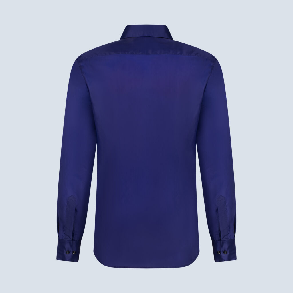 Indigo Blue Silk Shirt