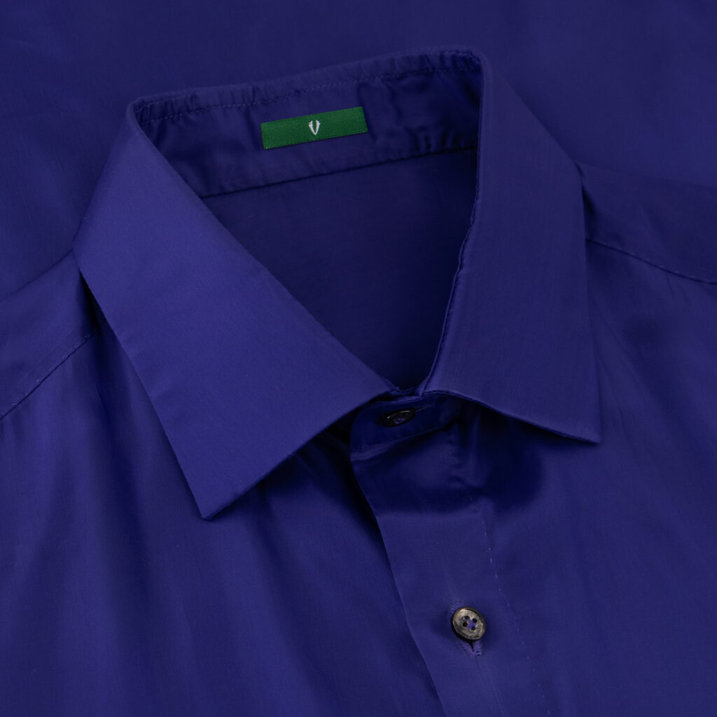 Indigo Blue Silk Shirt
