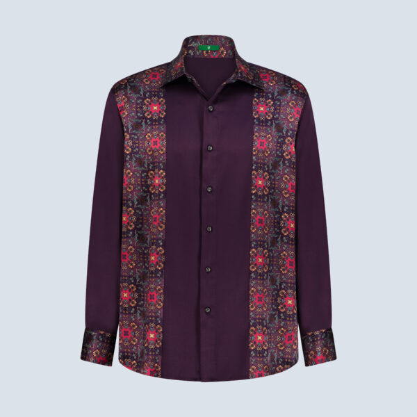 Purple Silk Party Shirt
