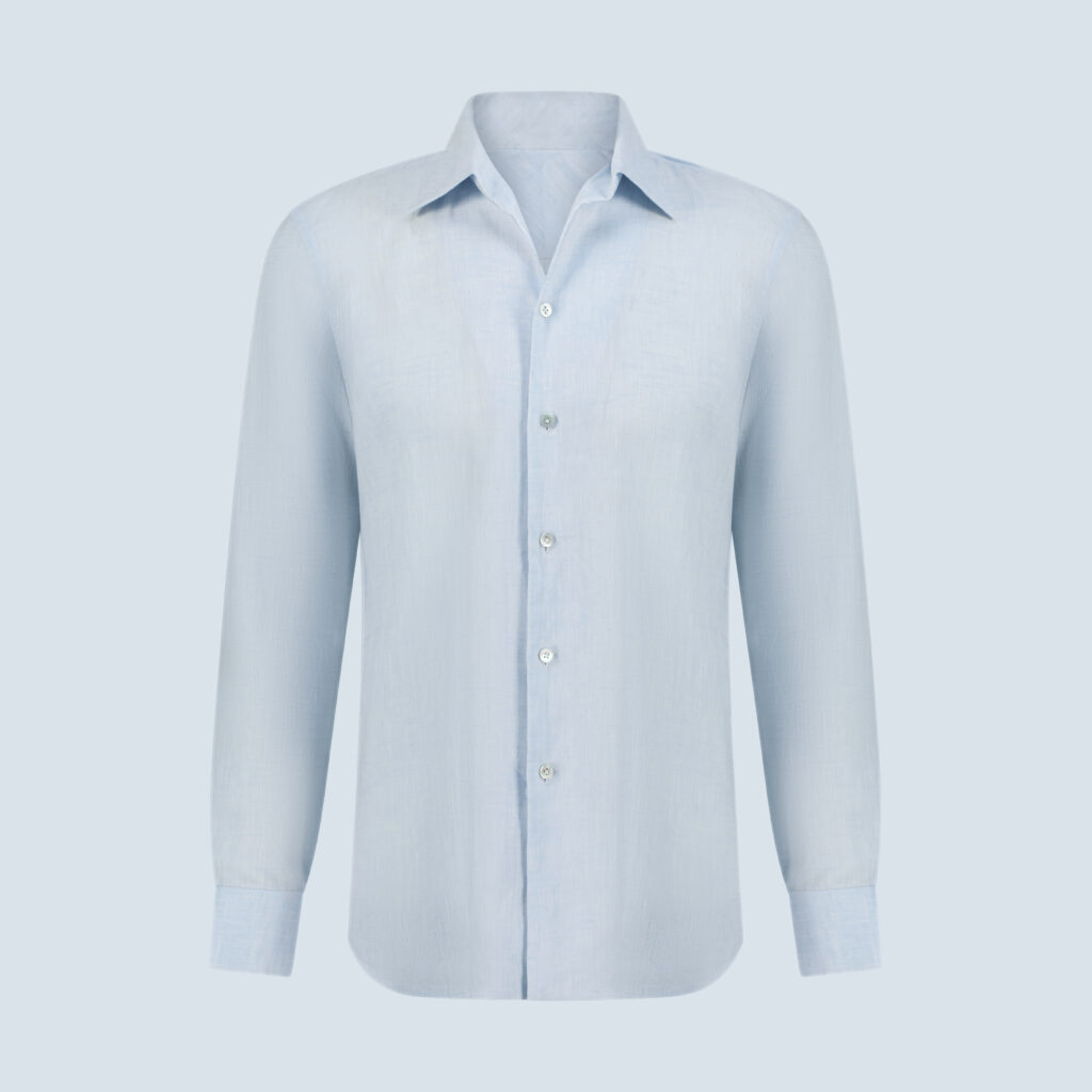 Blue Linen Casual Shirt