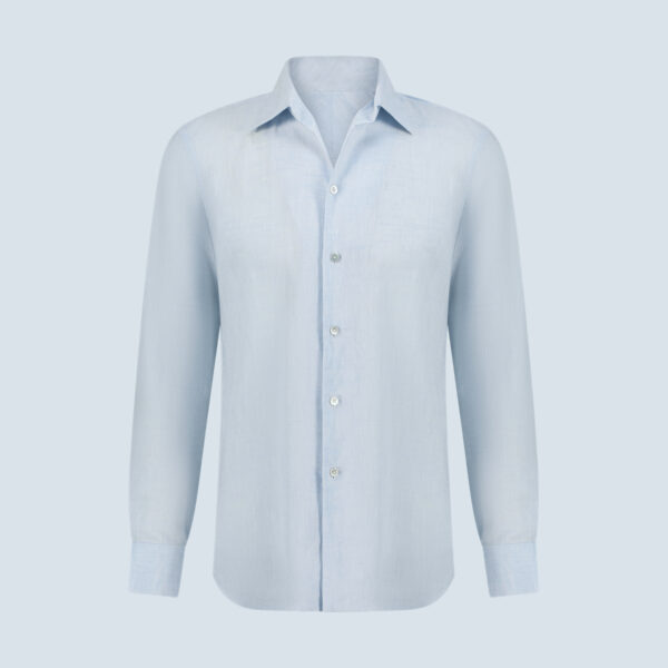 Blue Linen Casual Shirt