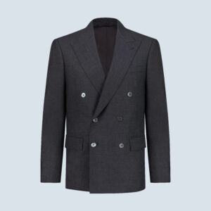 Graphite Grey Double-Breasted Wool Suit