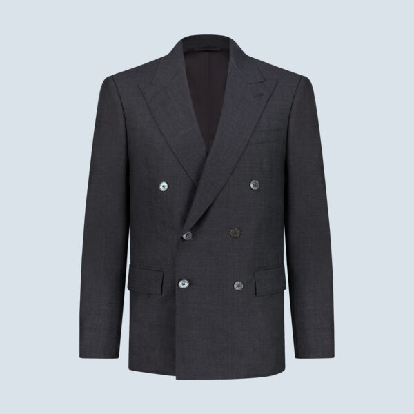 Graphite Grey Double-Breasted Wool Suit