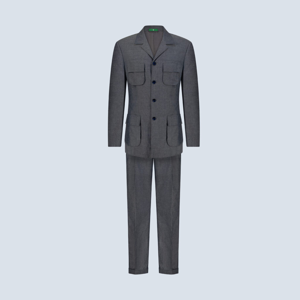 Silver Grey Safari Suit