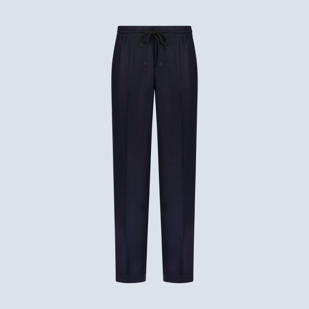 Blue Flannel Casual Trousers