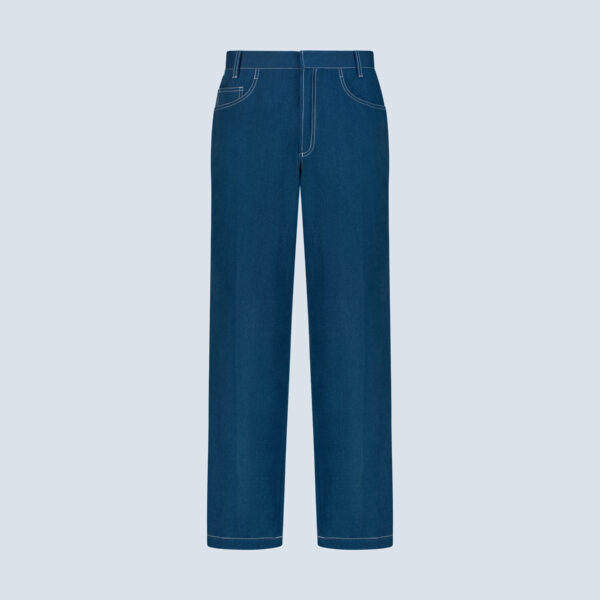 Blue Dobby Denim Cargo