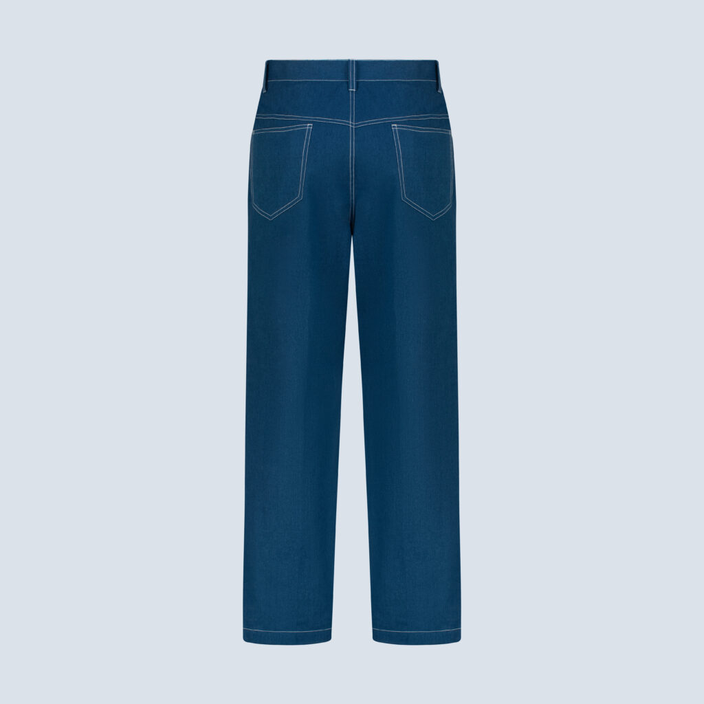 Blue Dobby Denim Cargo